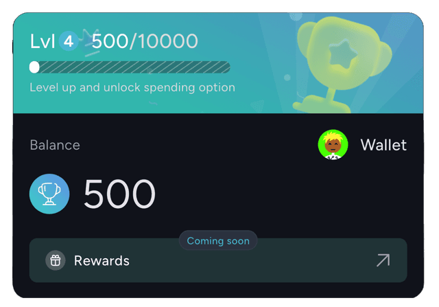 Quest and rewards interface